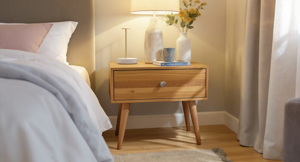 table de chevet bois