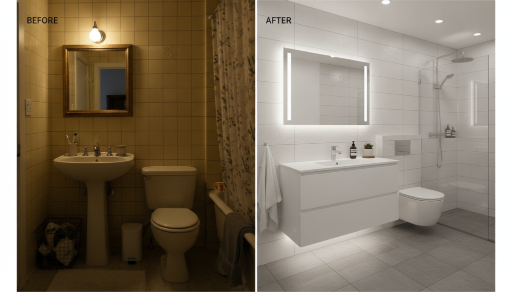 découvrez les transformations les plus inspirantes de rénovation de salle de bain avant-après pour donner vie à vos projets et créer un espace moderne et fonctionnel.